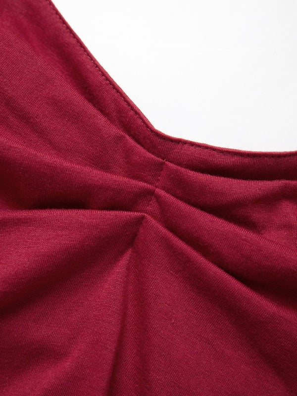 Low Cut Sleeveless Sweetheart Neck Cropped Tank Top